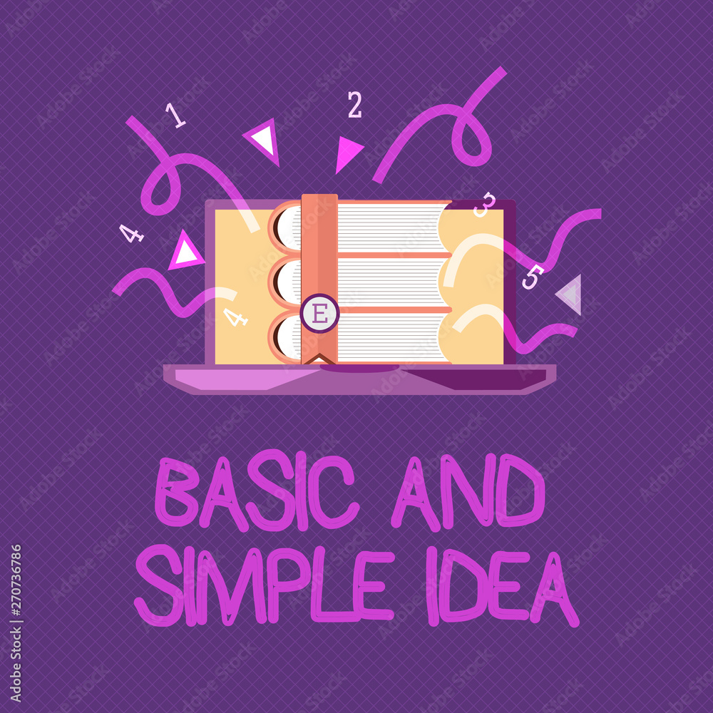 Handwriting text writing Basic And Simple Idea. Concept meaning Plain  Mental Images or Suggestions a Common Perception. Stock Illustration |  Adobe Stock