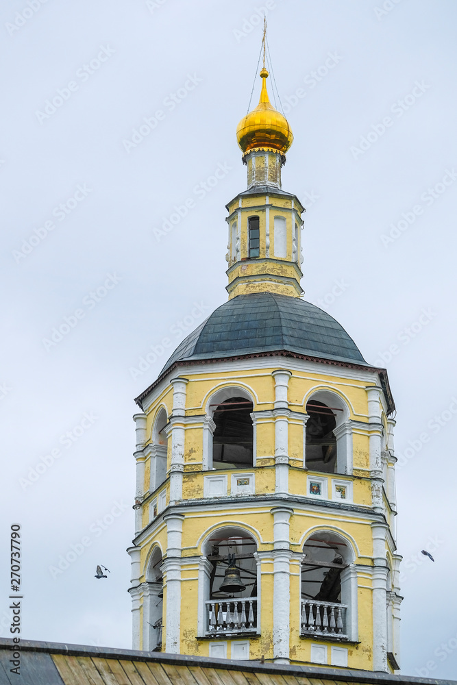 Obraz premium Borovsk, Russia - May, 25, 2019: image of Bell tower of the Paphnuti monastery in Borovsk, Russia