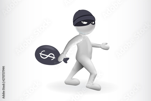 3D Man -Burglar Running