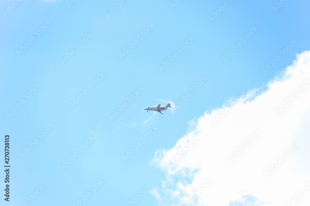 The image of a Passenger plane in the sky
