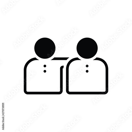 Black solid icon for practicality feasibility 