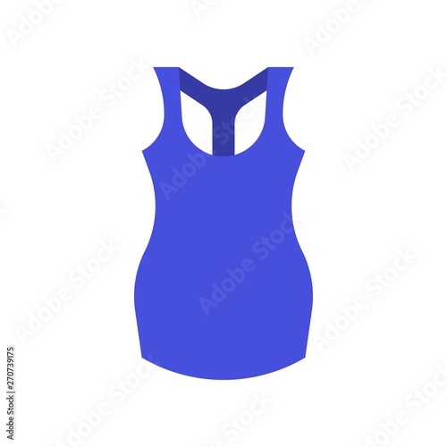 Sleeveless shirt vector illustration, flat style icon