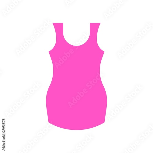 Sleeveless shirt vector illustration, flat style icon
