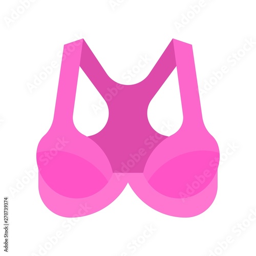Bra or Brassiere vector illustration, flat style icon