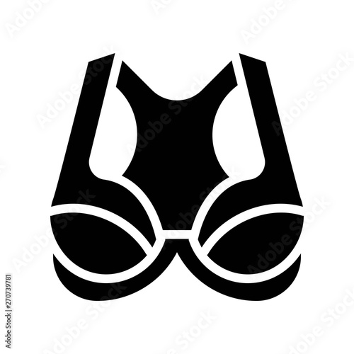 Bra or Brassiere vector illustration, solid style icon