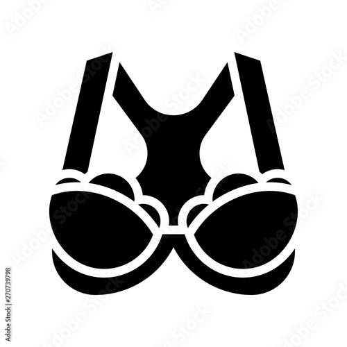 Bra or Brassiere vector illustration, solid style icon