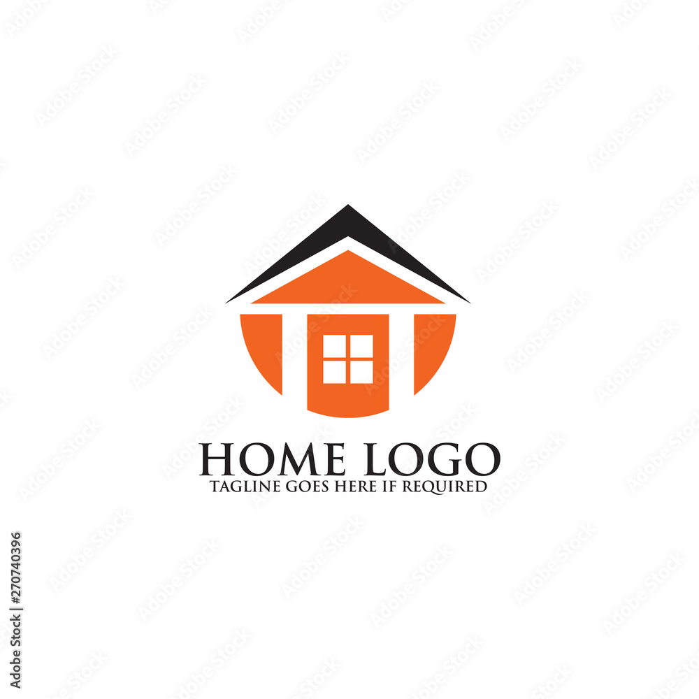 Real estate home logo design vector template