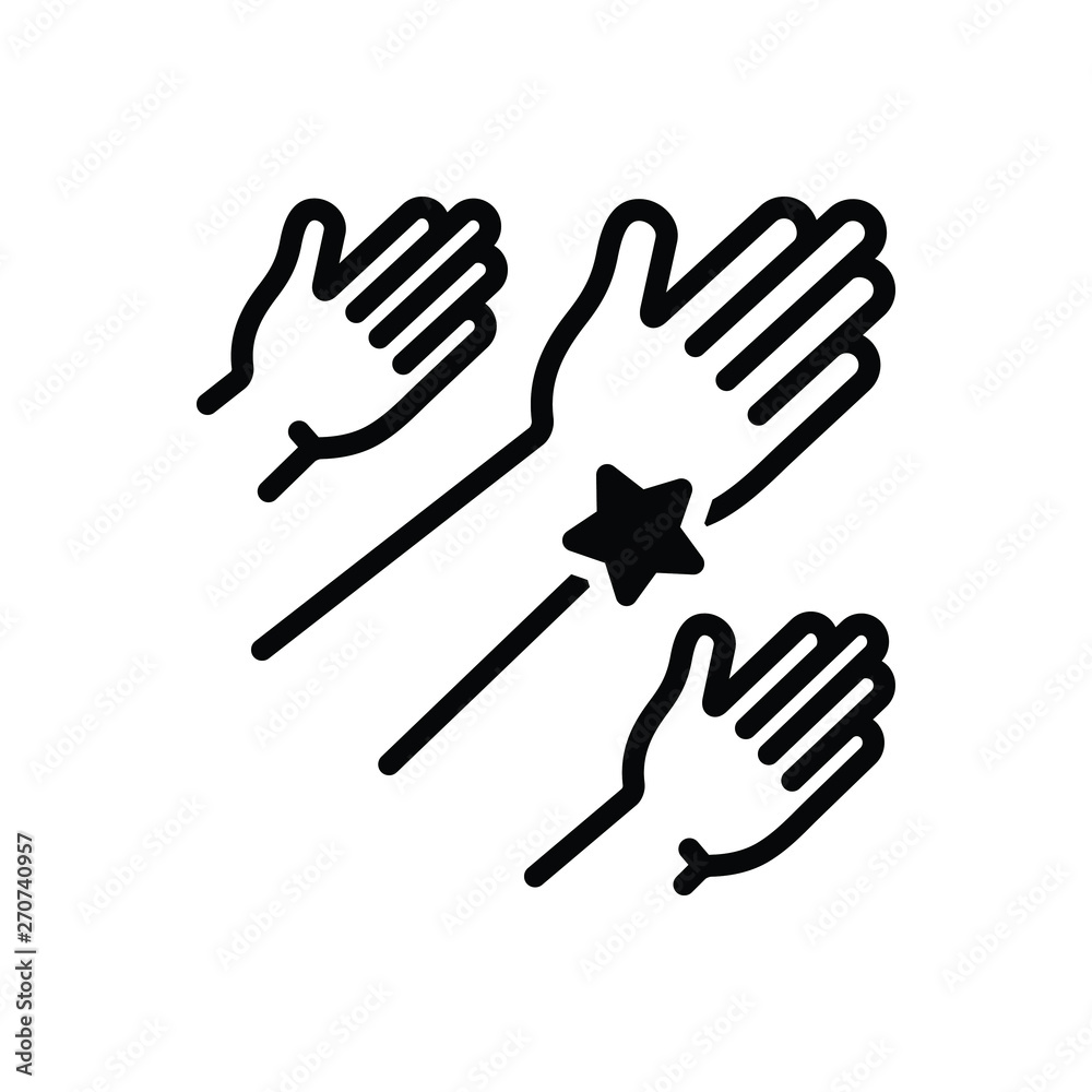 Obraz premium Black solid icon for outreach