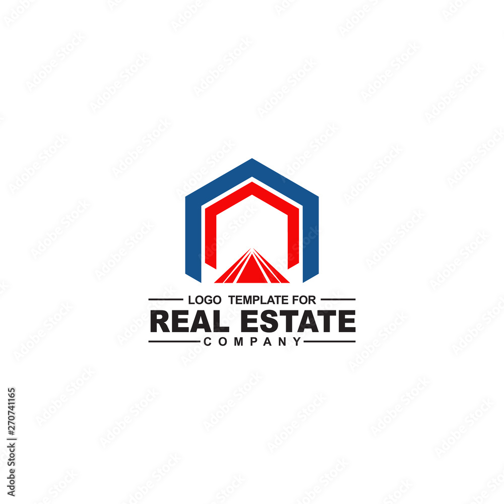 Real estate home logo design vector template