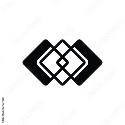 Black solid icon for overprint modularize 