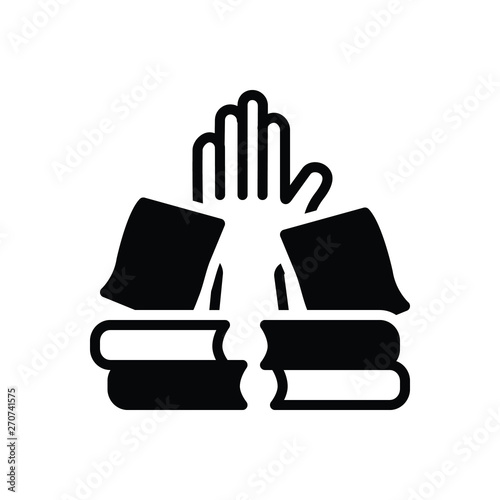 Black solid icon for overwork 