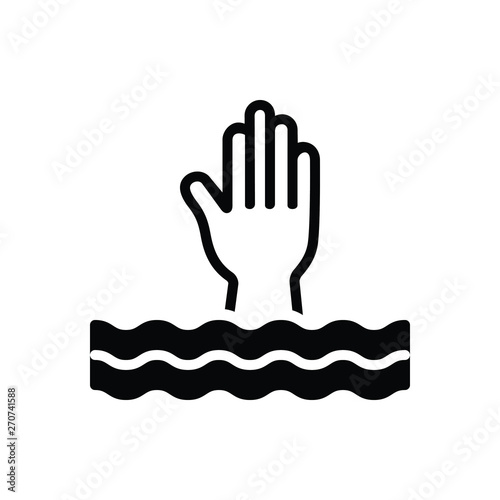 Black solid icon for overwhelm 