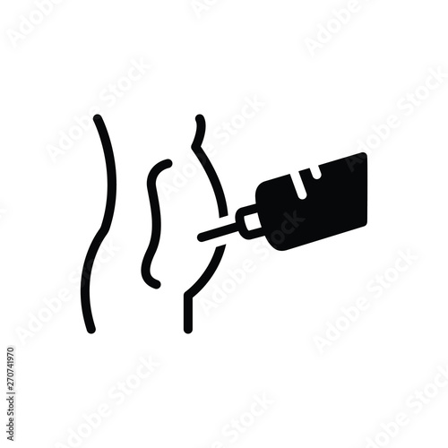 Black solid icon for paracentesis
