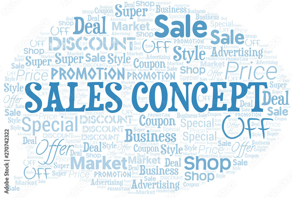 Fototapeta premium Sales Concept Word Cloud. Wordcloud Made With Text.