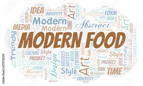 Fototapeta Naklejka Na Ścianę i Meble -  Modern Food word cloud. Wordcloud made with text only.