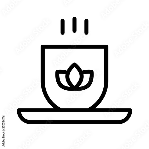 Hot drinks vector  Chinese lunar new year line icon