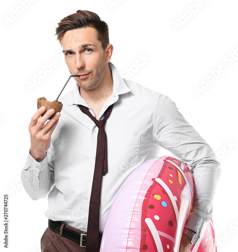 Handsome accountant with co...