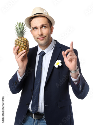 Handsome accountant with pi...