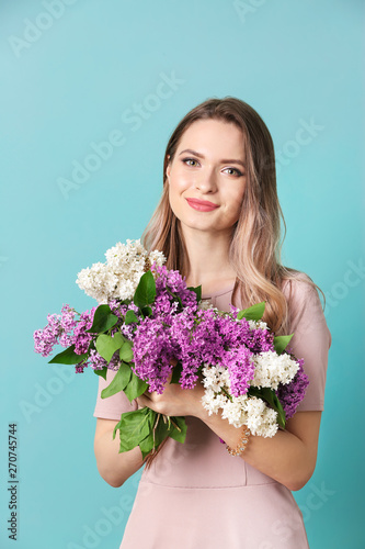 Beautiful young woman with ...