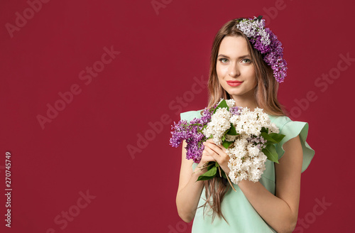Beautiful young woman with ...