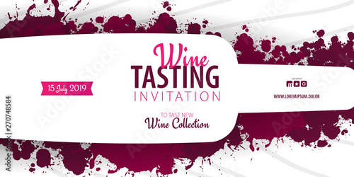Wine tasting. Template for promotions or presentations of wine events.