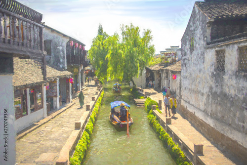 Street in the old Chinese city