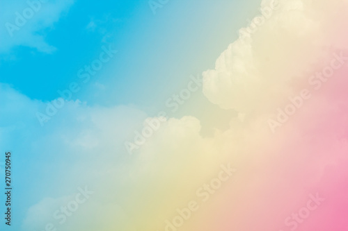 Pastel of soft sky and cloud, abstract background. 