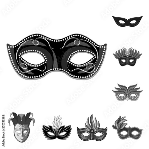 Vector design of Venezia and festival sign. Collection of Venezia and celebration vector icon for stock.