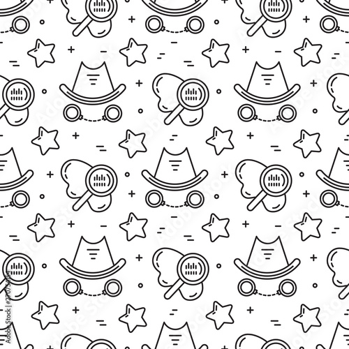 Vector movie genre surface seamless pattern simple design