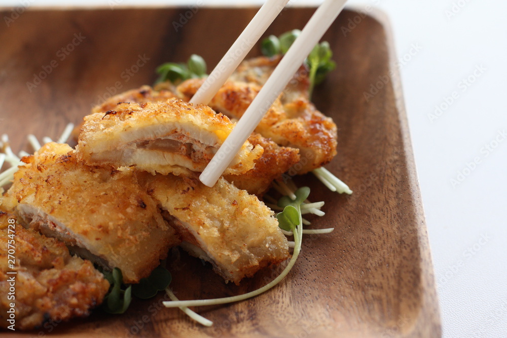 Fototapeta premium Japanese food, Tonkasu with filling