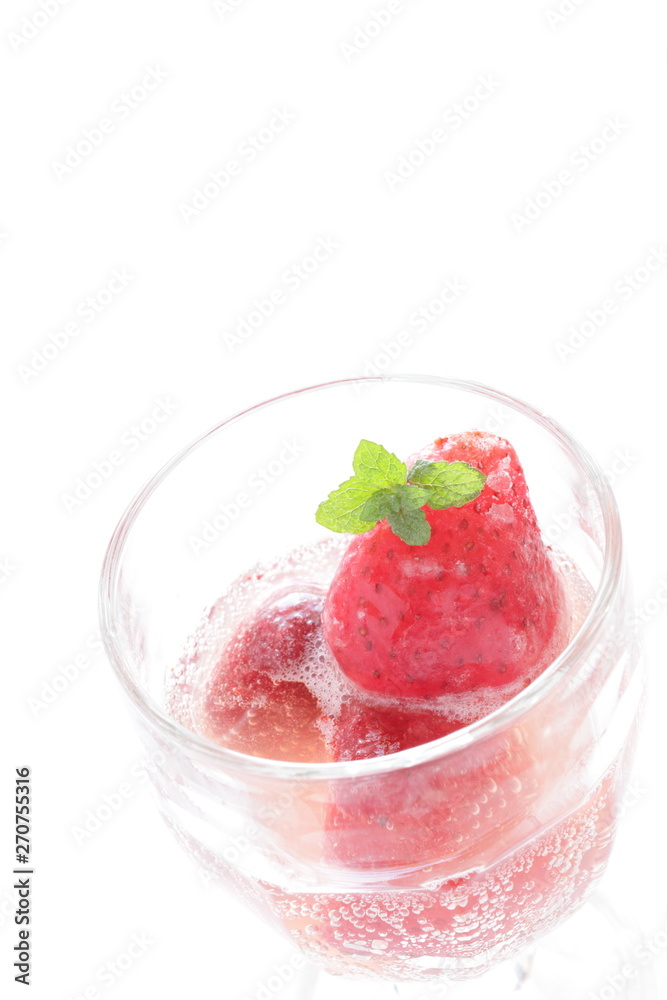 Frozen strawberry soda for summer drink Frozen strawberry soda for summer drink