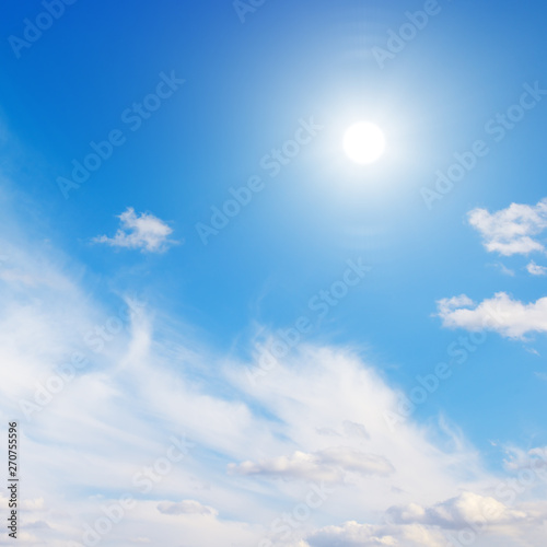 Fototapeta Naklejka Na Ścianę i Meble -  Sun in blue sky.