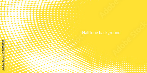 Halftone background with circle of different size.