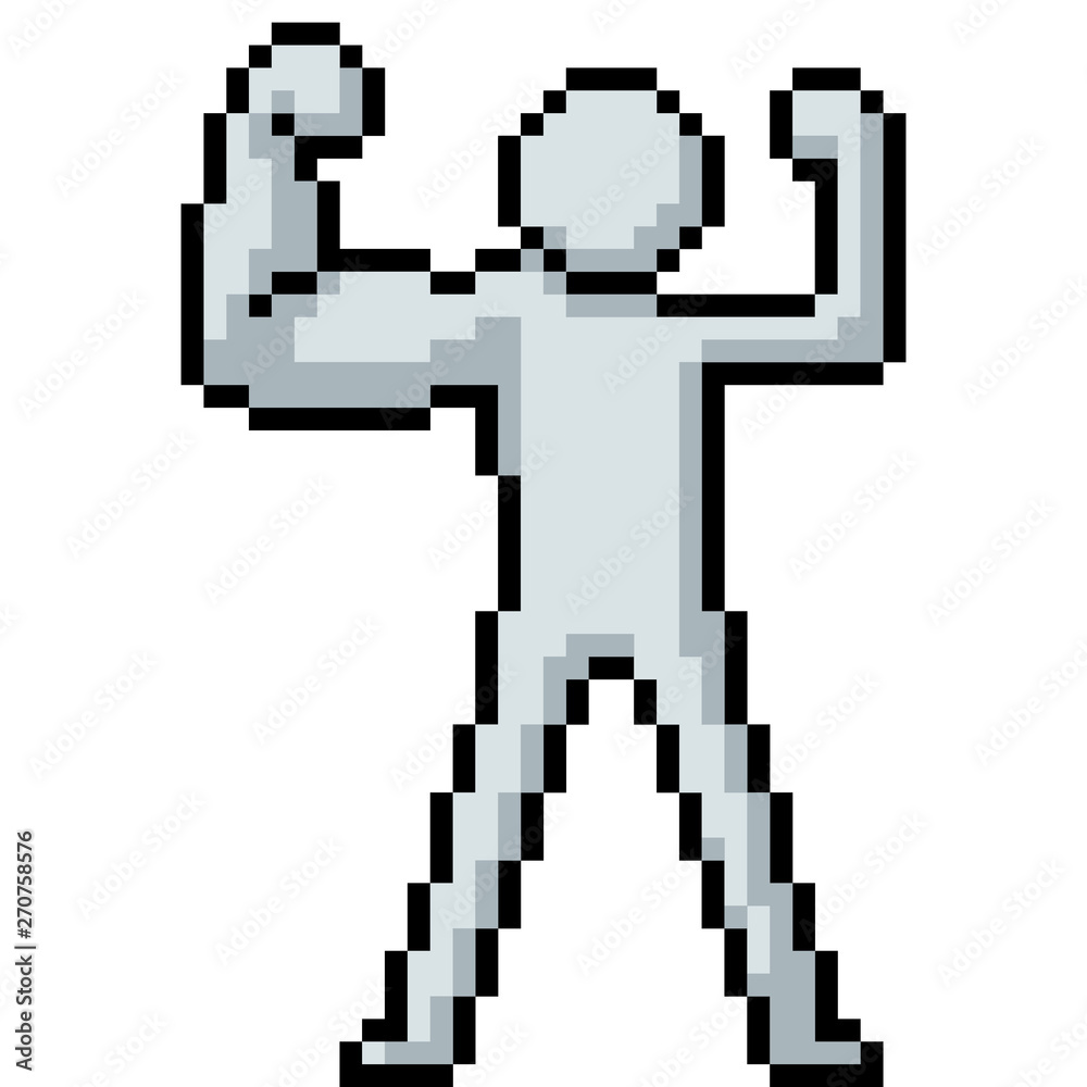 vector pixel art single man vector pixel art single man