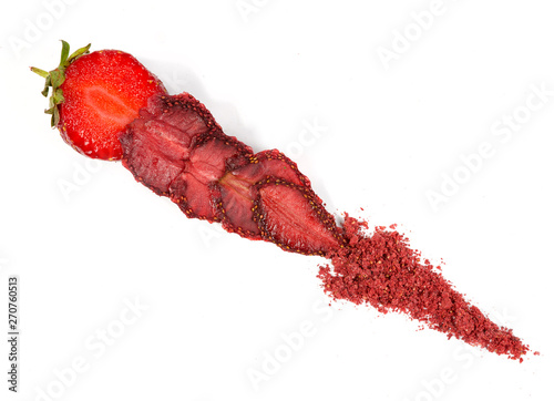 fresh and dry slice strawberries
