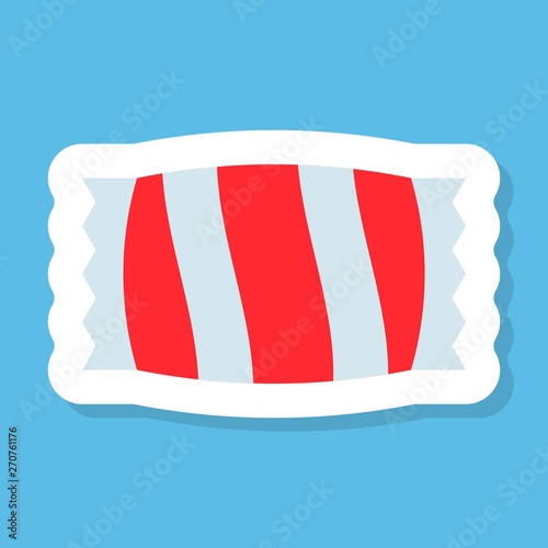 Candy sticker vector, Isolated flat stye icon