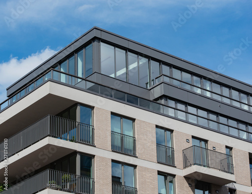 Gebäude Fassade an der Hafenstrasse in Hamburg Wohnungsmangel 