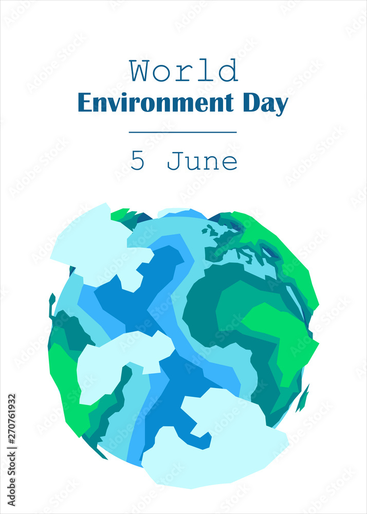 cropped image of hands holding earth model with sign World Environment Day 5 june. vector illustration isolated on white cropped image of hands holding earth model with sign World Environment Day 5 june. vector illustration isolated on white