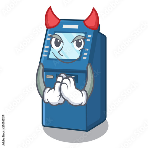 Devil atm machine next to character table