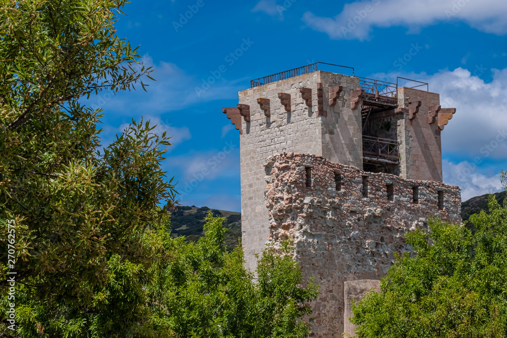 Malaspina Castle, Bosa, province of Oristano, a picturesque village of ancient origins, Sardinia, Italy.