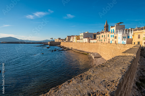 Alghero (L'Alguer), province of Sassari , Sardinia, Italy. Famous for the beauty of its coast and beaches and its historical city center.