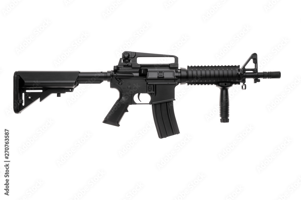 Large picture of an isolated weapon AR-15 Large picture of an isolated weapon AR-15