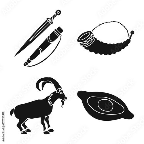 Isolated object of heritage and originality icon. Set of heritage and traditions stock vector illustration.