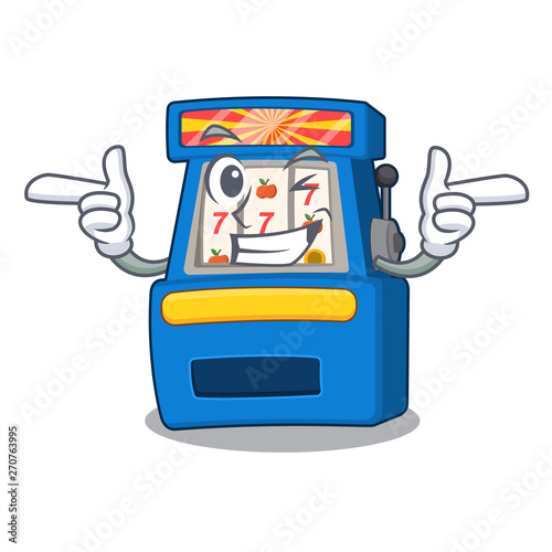 Wink slot machine isolated in the character