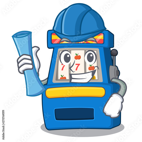 Architect slot machine isolated in the character