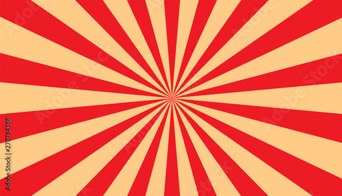 Sunburst - Abstract Red And Beige Background - Vector Illustration