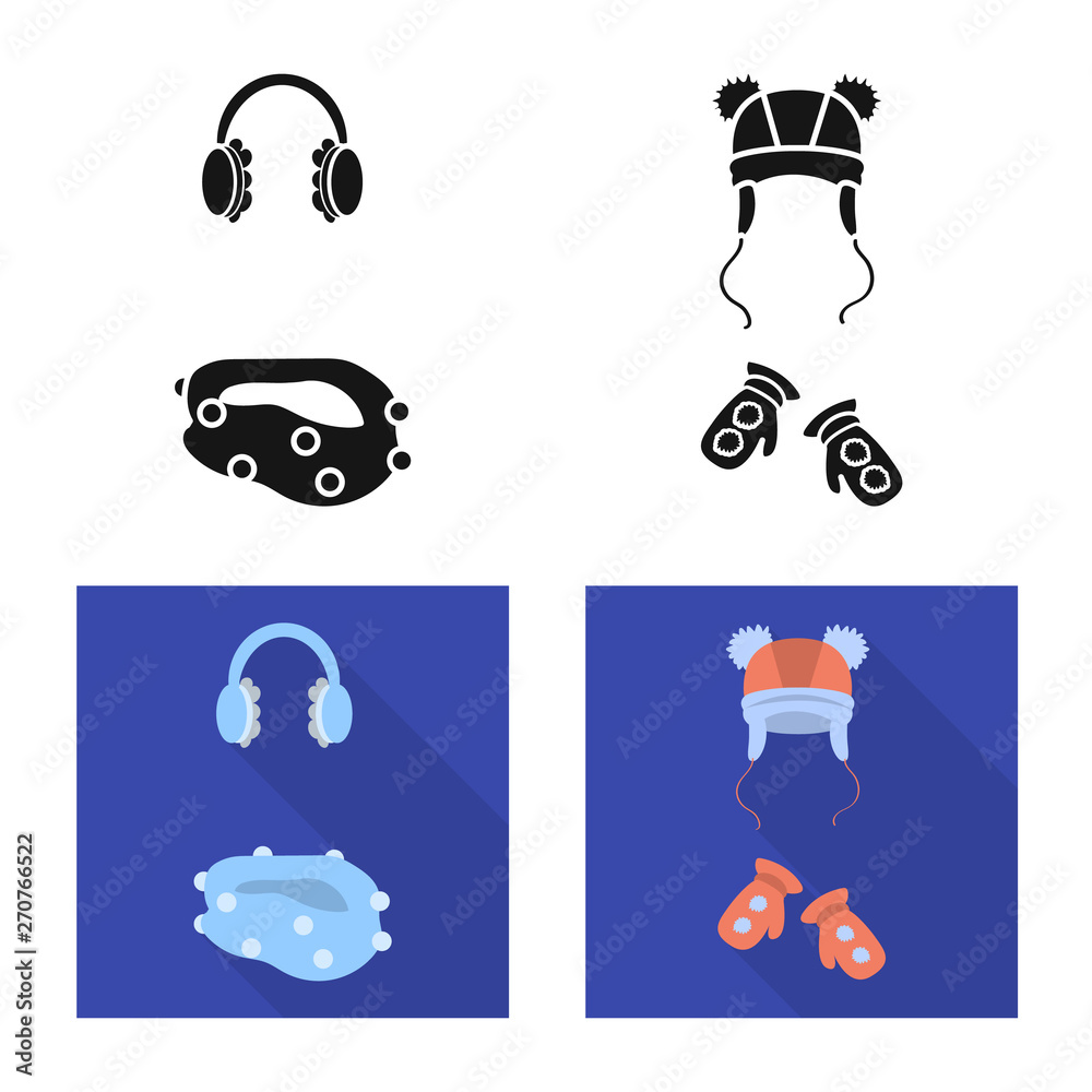 Isolated object of clothes  and texture symbol. Collection of clothes  and weather  vector icon for stock.