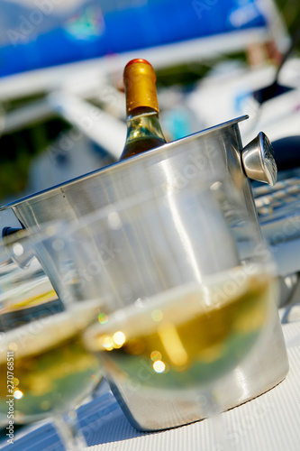 white wine on the yacht © fox17