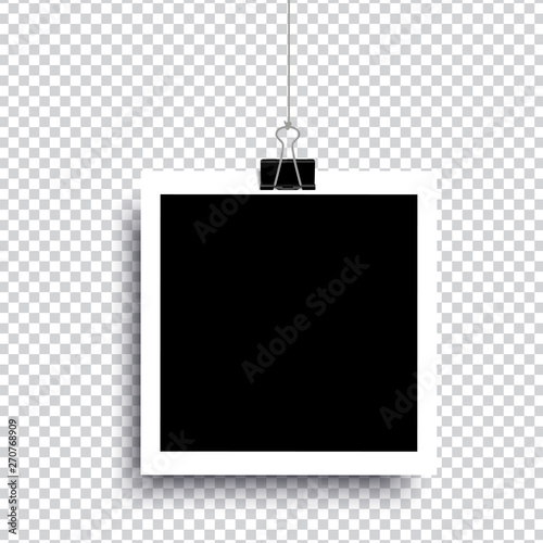 Retro realistic photo frame