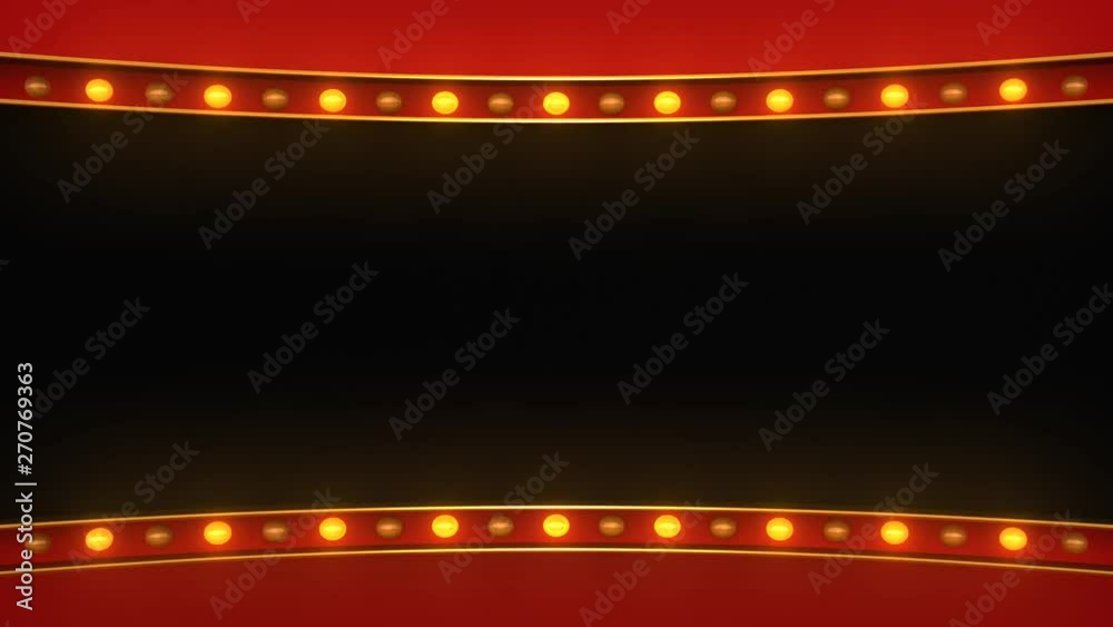 Red marquee gold light board sign retro on white background. 3d rendering Red marquee gold light board sign retro on white background. 3d rendering